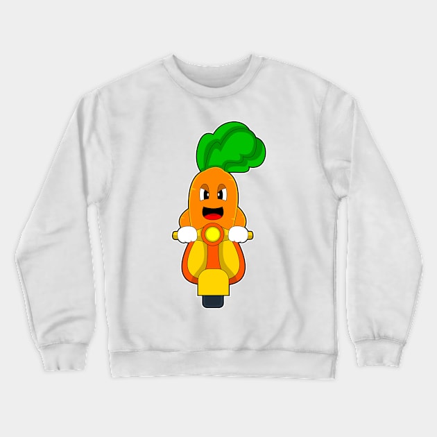 Carrot Scooter Crewneck Sweatshirt by Markus Schnabel